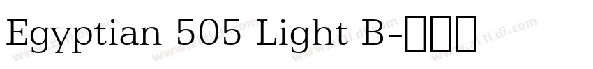 Egyptian 505 Light B字体转换